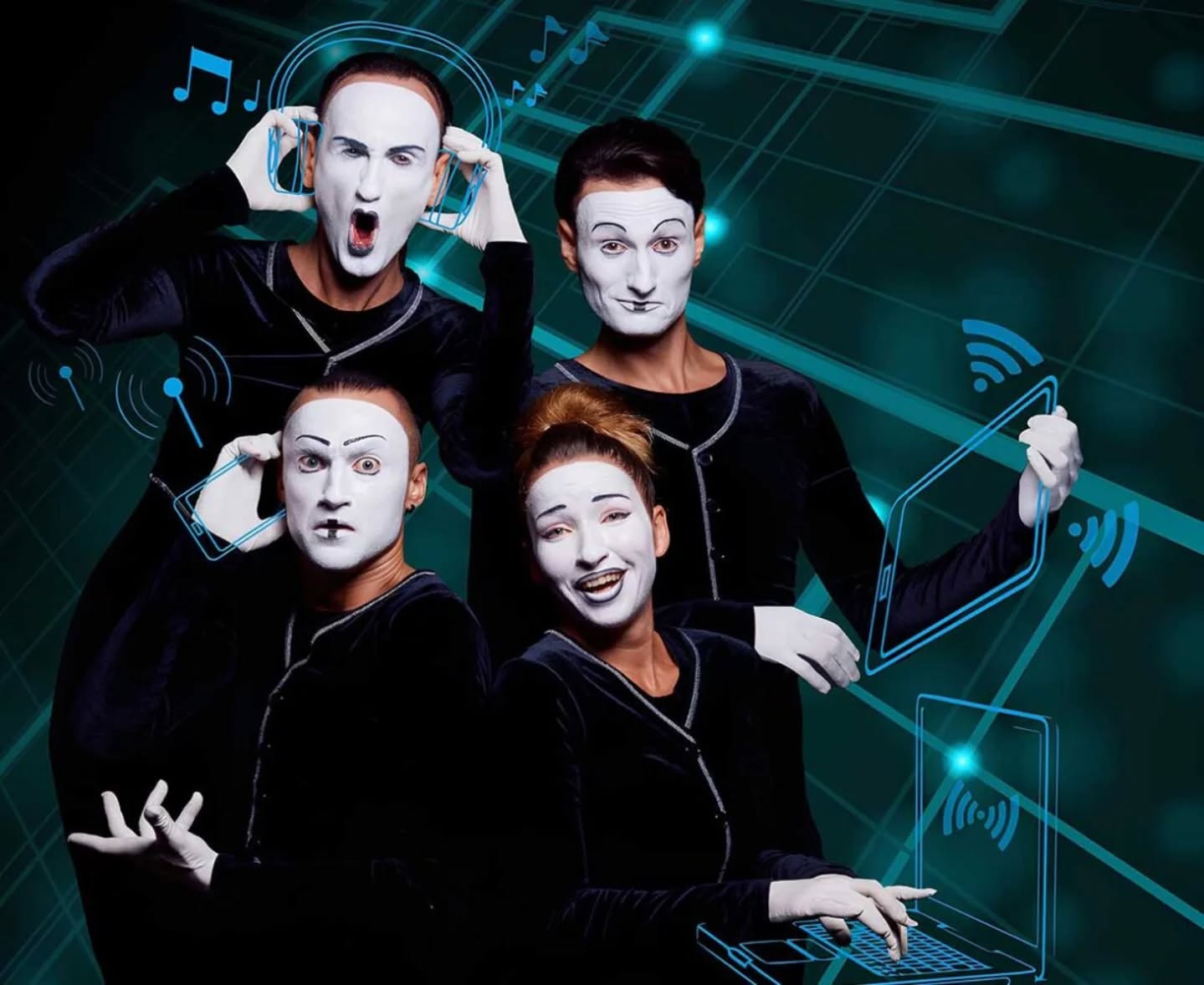 Il quartetto ucraino Dekru presenta lo spettacolo di mimo contemporaneo “Virtual Reality”.

🎪 www.circoitalia.it